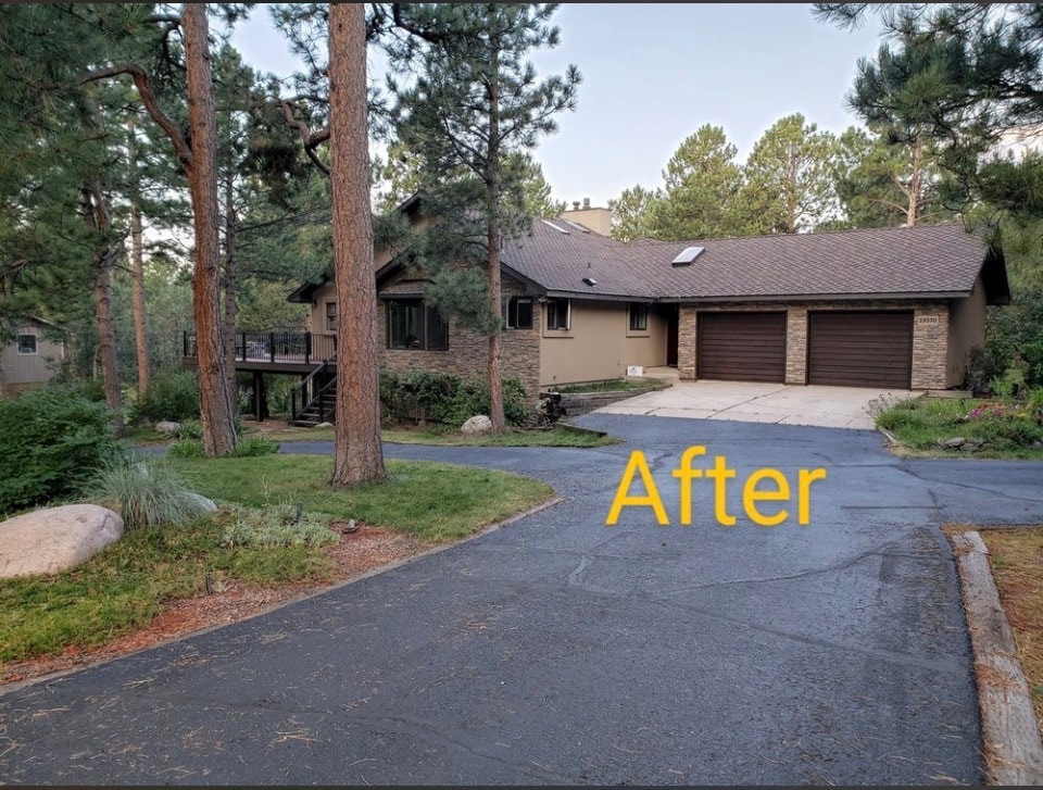 After: freshly coated stucco home exterior in Colorado Springs by Confident Coatings