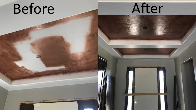 Ceiling Paint Before And After